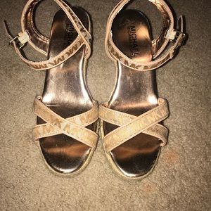 Michael Kors Gold Espadrilles
